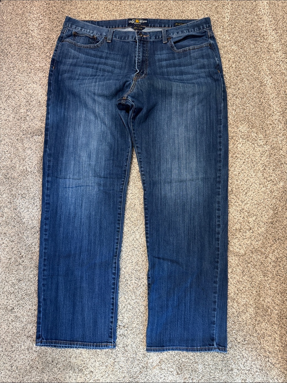 Lucky Brand Men’s Straight Jeans in Dark Blue Wash